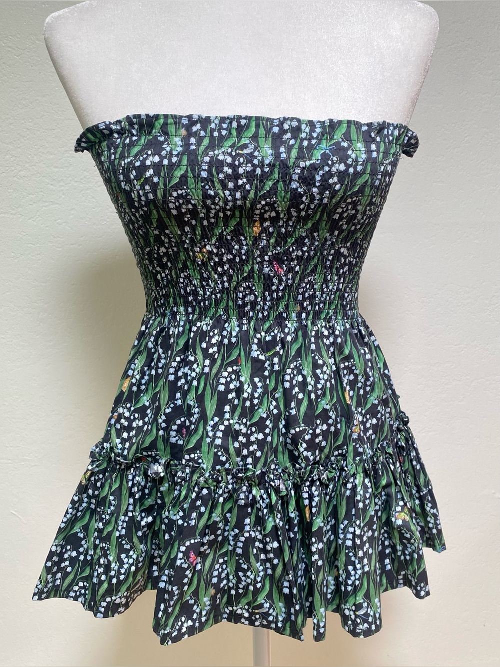 HillHouse Home The Seraphina Nap Dress in Blue Basketweave Blue White